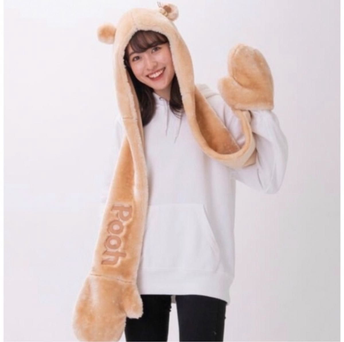 ディズニー マフラー プーさん 手袋付きマフラーキャップファン ディズニー マフラー プーさん 手袋付きマフラーキャップファン