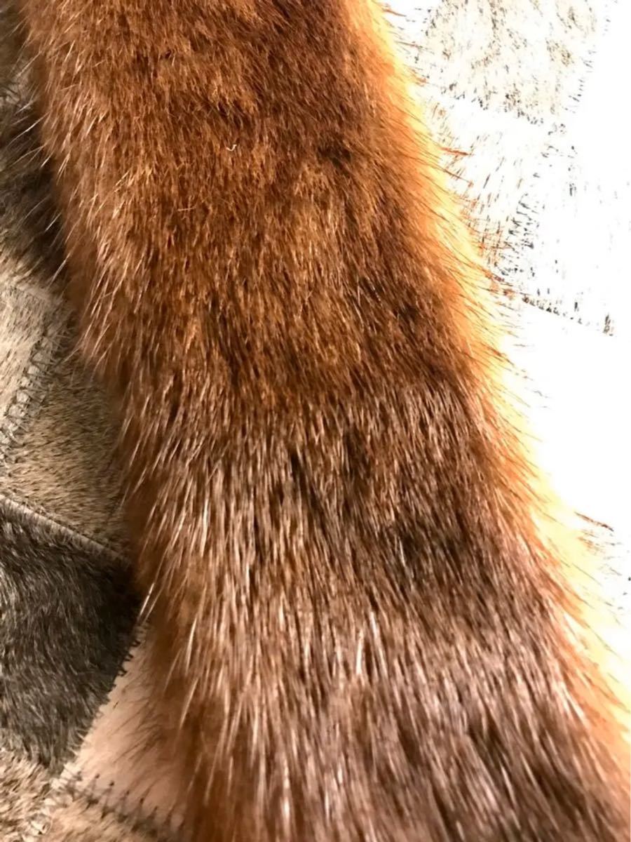 5万円相当 美品】高級毛皮ミンクマフラー(ティペット 5万円相当 美品】高級毛皮ミンクマフラー(ティペット
