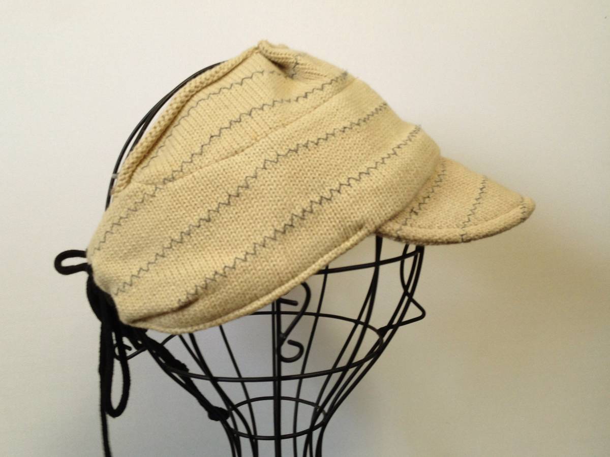 *COMME CA ISM Comme Ca Ism * stitch border. pretty cotton knitted sun visor * kindergarten ~ elementary school student size *8940