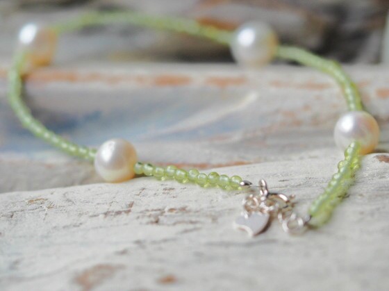  peridot SV bracele natural pearl 