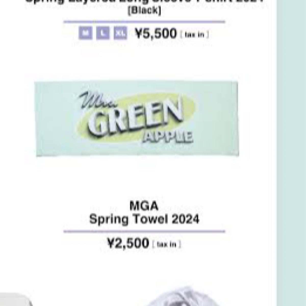 Mrs GREEN APPLE タオル 対バン SPRING GOODS 2024|Yahoo Mrs GREEN APPLE タオル 対バン SPRING GOODS 2024|Yahoo