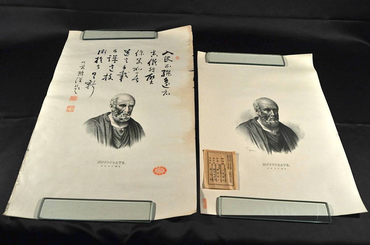 かわいい新作 ヒポクラテス畫像考及ヒポクラテス像石版摺物二枚 在獨逸伯林/醫士/入澤達吉著刋 医学一般 かわいい新作 ヒポクラテス畫像考及ヒポクラテス像石版摺物二枚 在獨逸伯林/醫士/入澤達吉著刋 医学一般