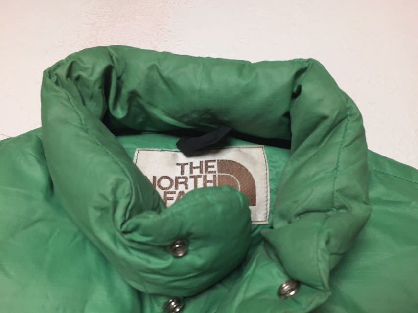 THE NORTH FACE ノースフェイス 70s 80s 初期 ヴィンテージ オリジナル 茶タグ USA表記なし 中綿羽毛 ダウン ベスト S グリーン 緑 THE NORTH FACE ノースフェイス 70s 80s 初期 ヴィンテージ オリジナル 茶タグ USA表記なし 中綿羽毛 ダウン ベスト S グリーン 緑