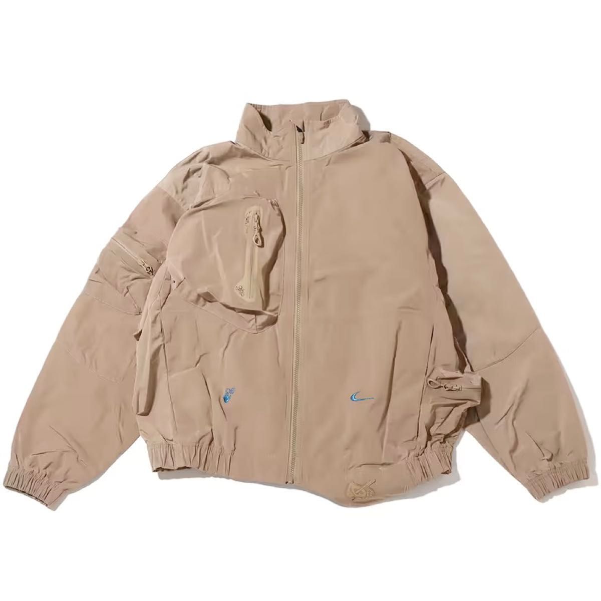 NIKE OFF-WHITE コラボ カーゴ トラックジャケット カーキ M NIKE OFF-WHITE コラボ カーゴ トラックジャケット カーキ M