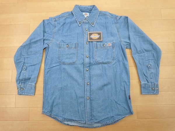 h88* новый товар * размер S*DICKIES Dickies FB460U Denim рубашка * рубашка work shirt bon Max * цвет 7 голубой * быстрое решение *