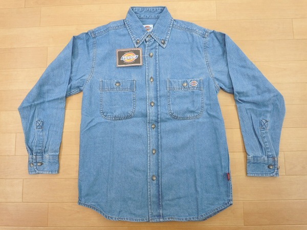 h152★新品★サイズ SS★DICKIES ディッキーズ FB460U デニムシャツ★ワークシャツ ボンマックス★カラー7 ブルー★即決★_画像1