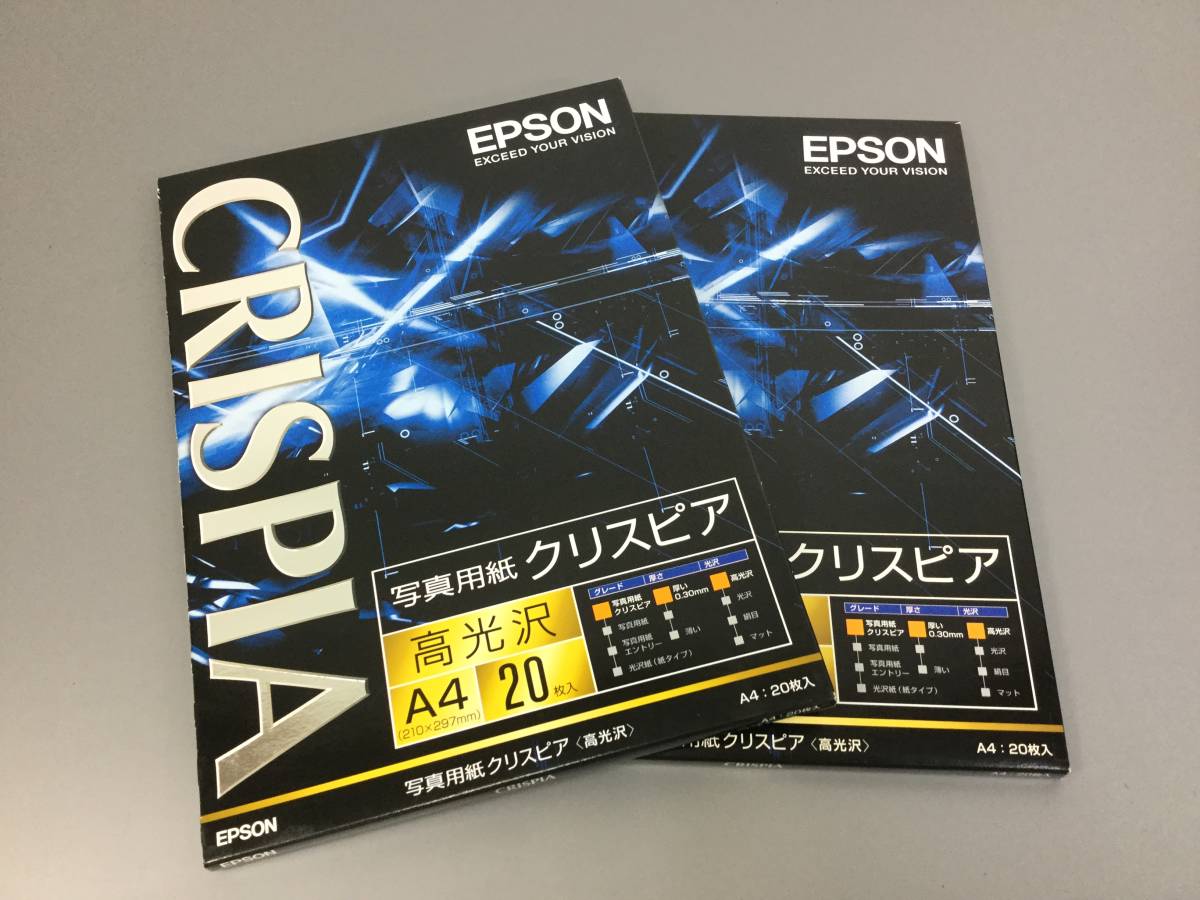 未使用 EPSON エプソン 写真用紙 クリスピア 高光沢 A4 20枚×2セット 40枚 KA420SCKR
