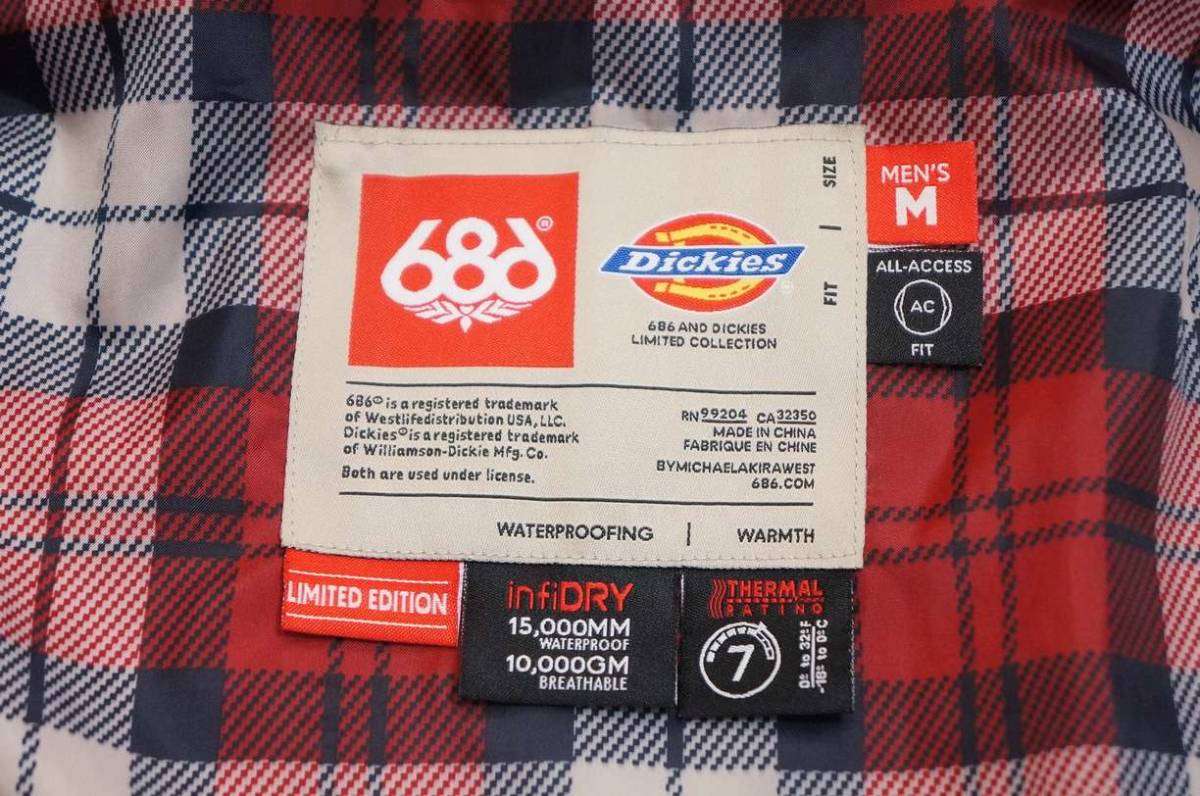 男性用 686 × Dickies ディッキーズ スノーボードウエアコラボ 男性用 686 × Dickies ディッキーズ スノーボードウエアコラボ