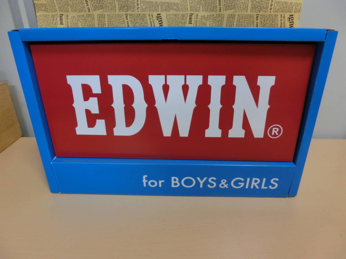 EDWIN Edwin red × blue interior manner package empty box exhibition goods 