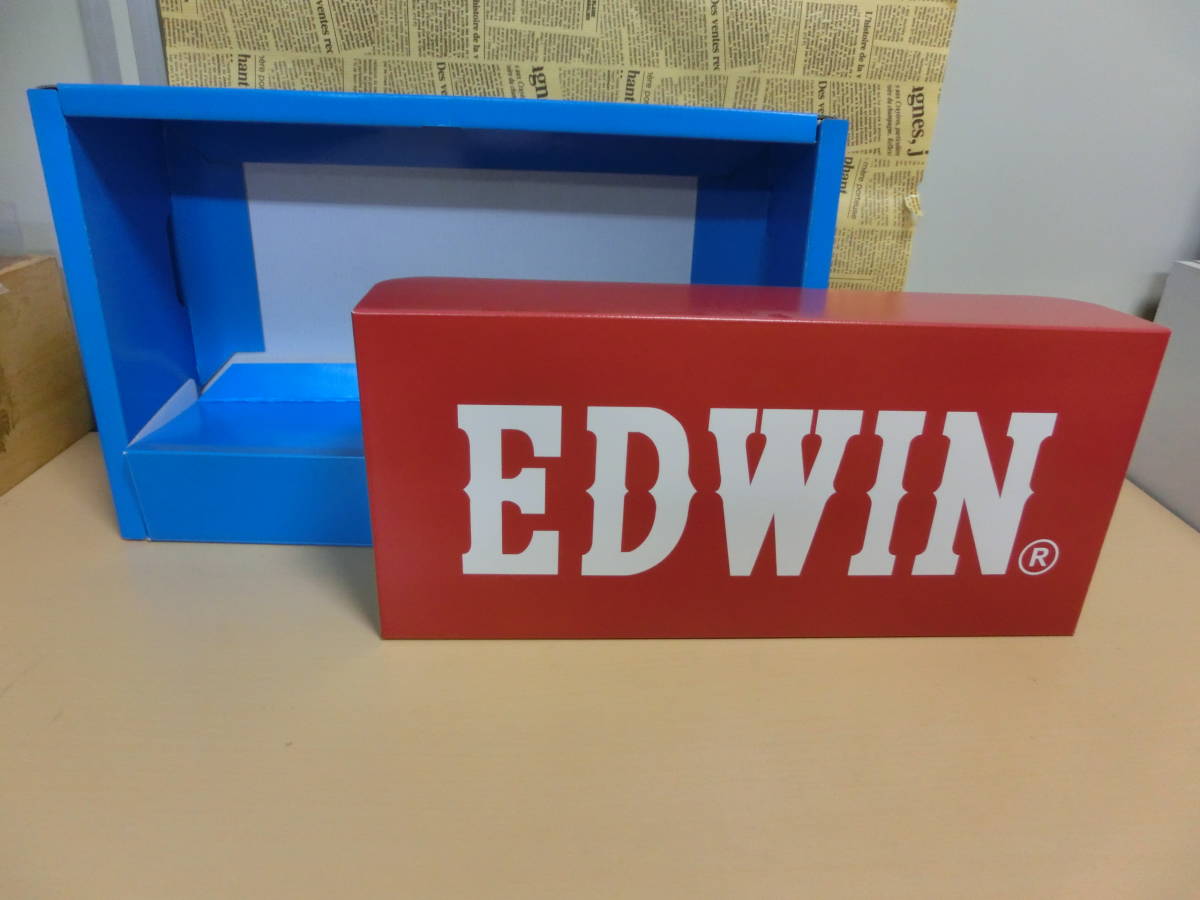 EDWIN Edwin red × blue interior manner package empty box exhibition goods 