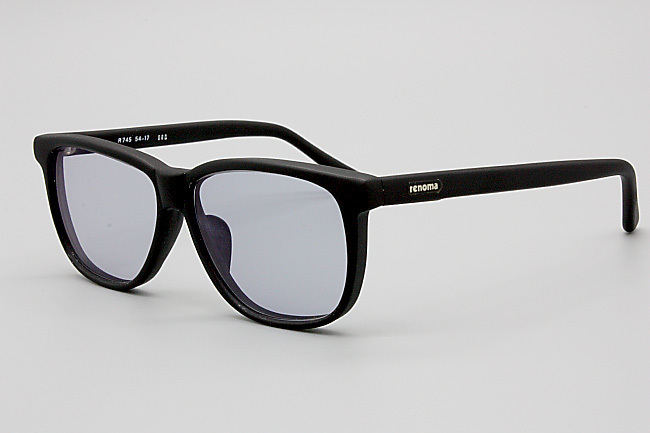 【未使用】レノマ renoma R745 54-17 000 ブラックマット UVカットカラーハードマルチコートレンズ使用お洒落なメガネに仕上げました R-16_画像5