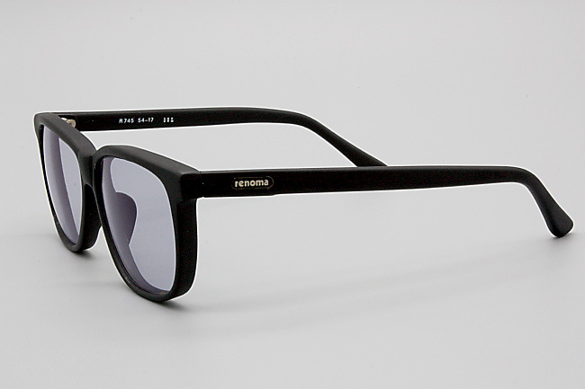 【未使用】レノマ renoma R745 54-17 000 ブラックマット UVカットカラーハードマルチコートレンズ使用お洒落なメガネに仕上げました R-16_画像7