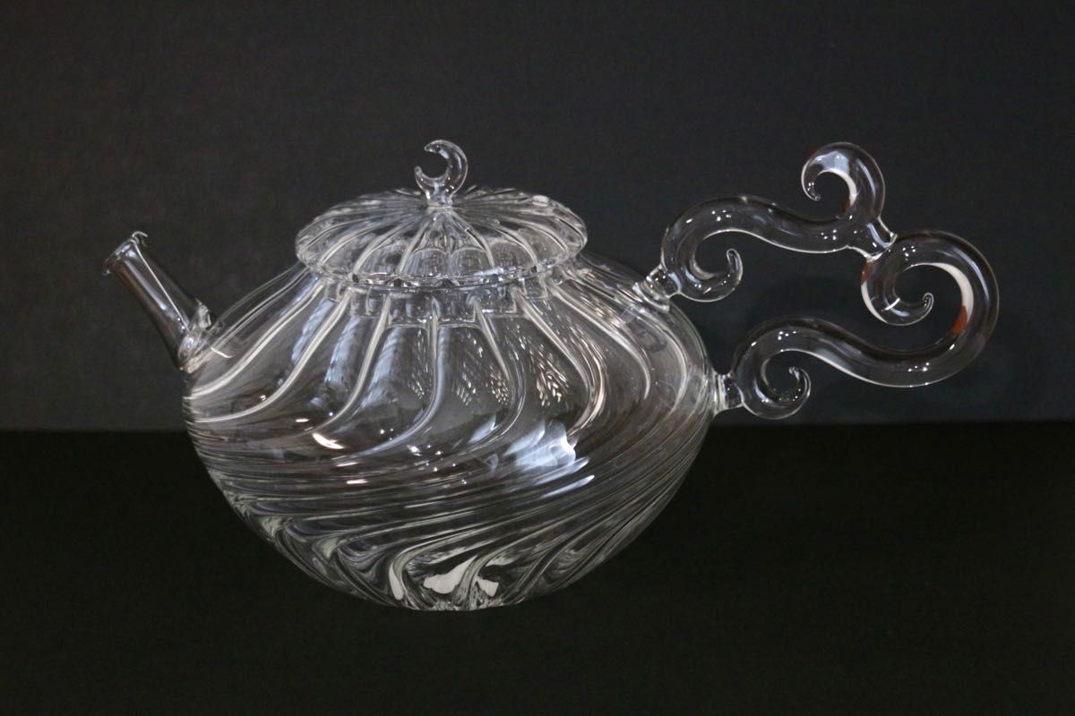 glass atelierえむに 真鍮把手のポット 耐熱ガラス | J-ARTIST glass atelierえむに 真鍮把手のポット 耐熱ガラス | J-ARTIST
