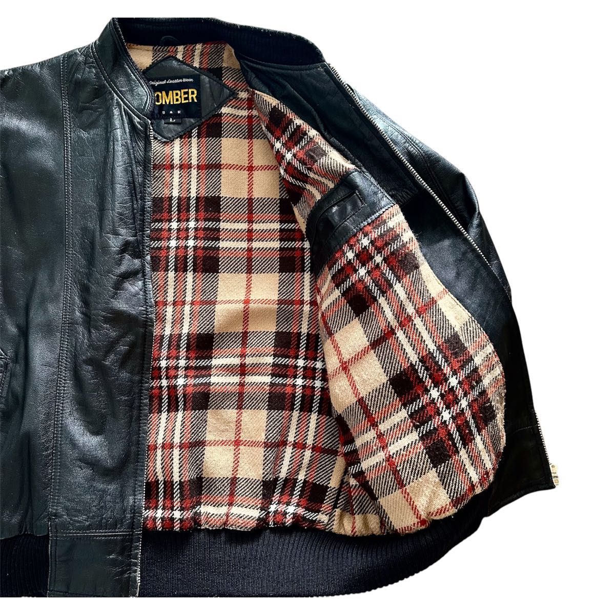 BOMBER レザージャケット 日本製 シングルライダース 本革 BOMBER レザージャケット 日本製 シングルライダース 本革