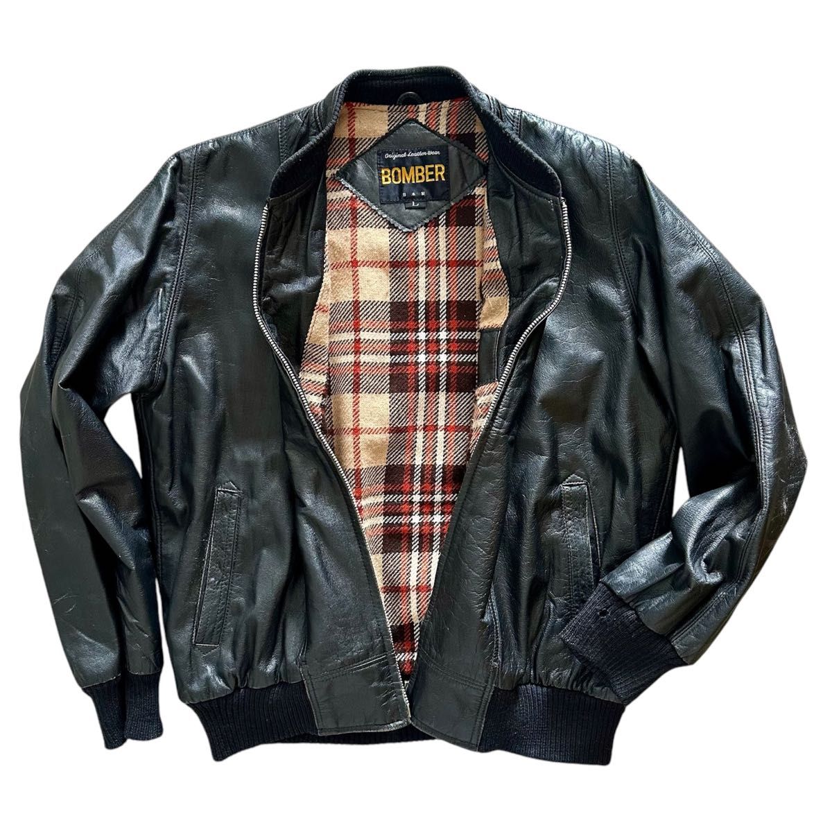 BOMBER レザージャケット 日本製 シングルライダース 本革 BOMBER レザージャケット 日本製 シングルライダース 本革