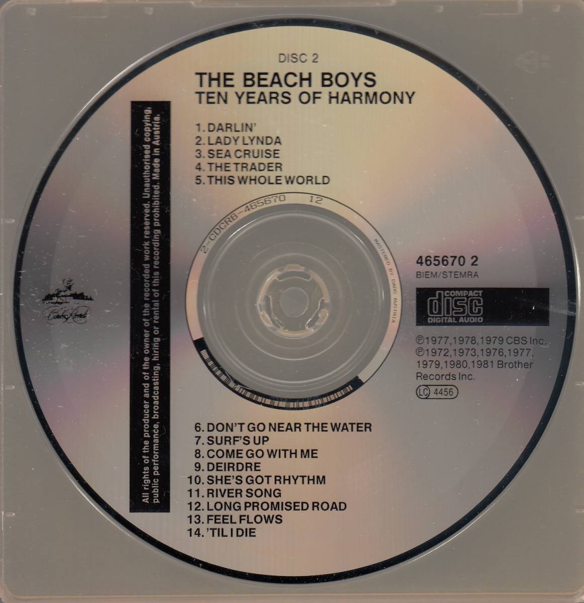 輸 The Beach Boys Ten Years Of Harmony◆規格番号■4656702◆送料無料■即決●交渉有_画像4