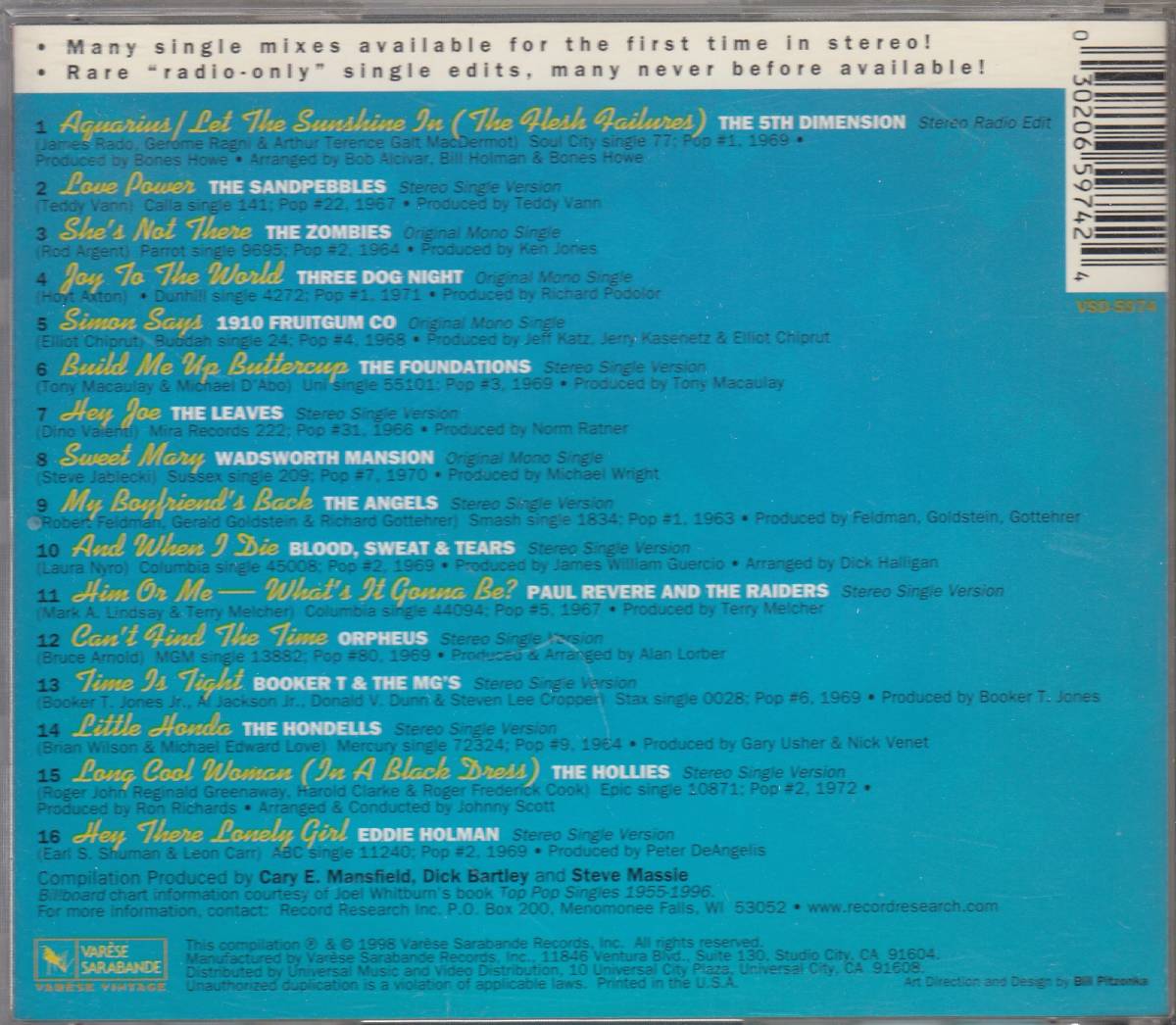 輸 Various Dick Bartley Presents Collector's Essentials On The Radio Volume 4 ◆規格番号■VSD-5974◆送料無料■即決●交渉有_画像2