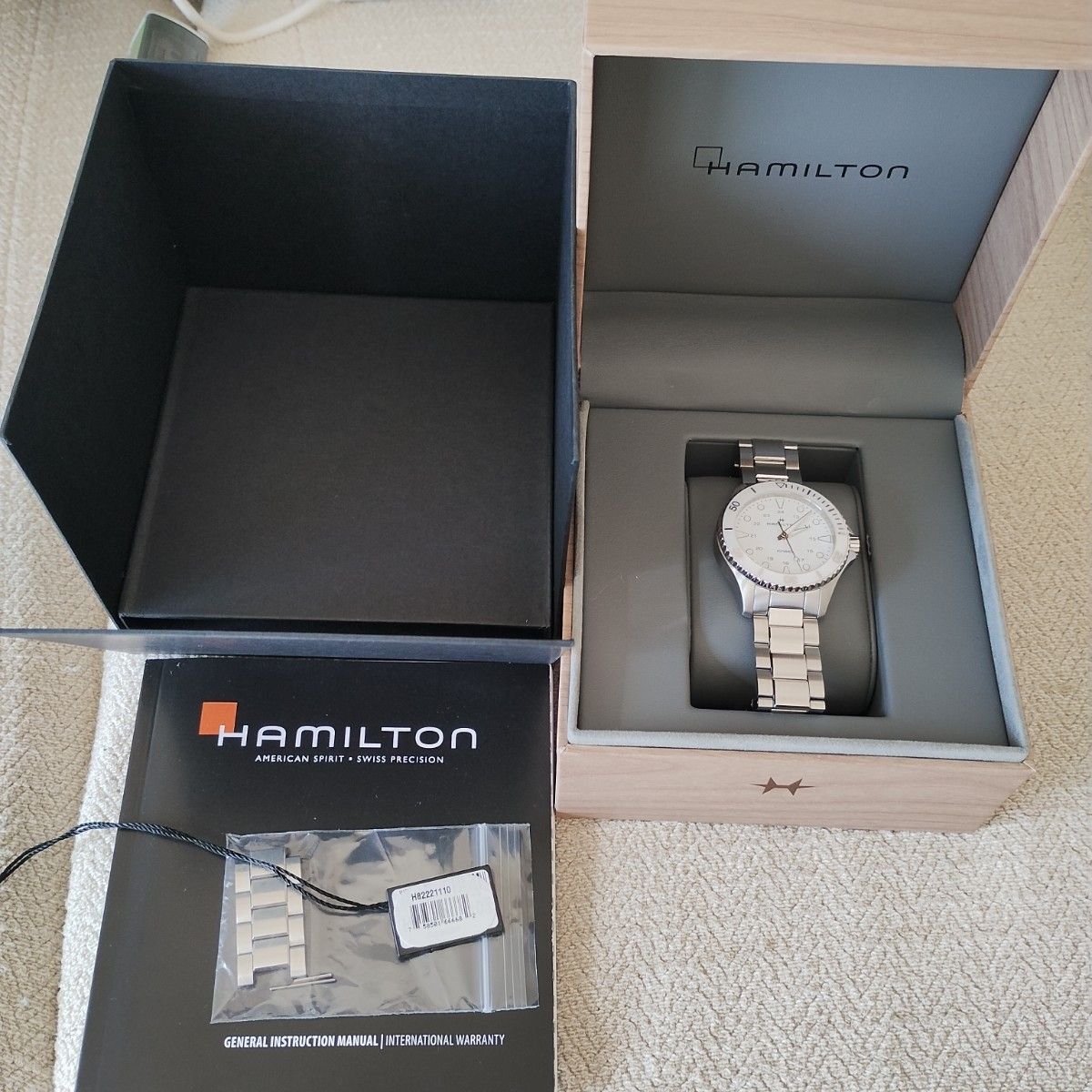 ハミルトン HAMILTON 腕時計 H82221110 カーキ 37mm