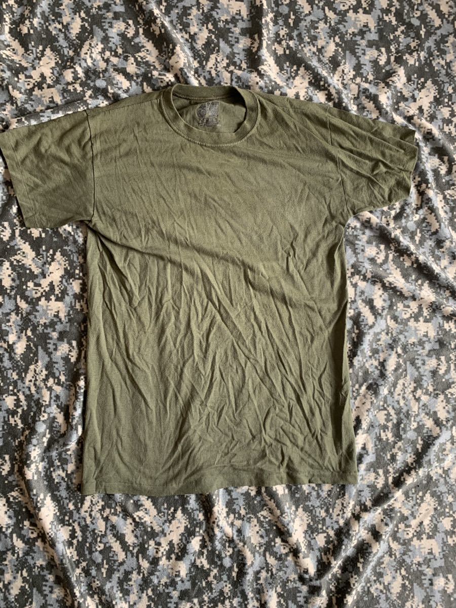 米軍 海兵隊 実物 放出品 tactical T-shirt 半袖 Tシャツ DUKE サイズ M タクティカル コンバット OD アウトドア ランニング インナー T_画像1