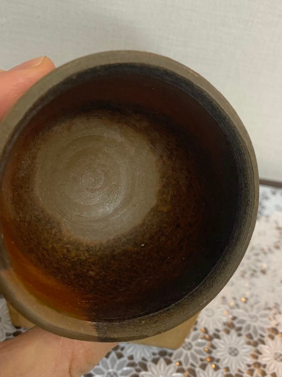 備前焼 作家物 陶芸家 吉本正 備前 ぐい呑み 窯変 酒器 酒盃 共 備前焼 作家物 陶芸家 吉本正 備前 ぐい呑み 窯変 酒器 酒盃 共