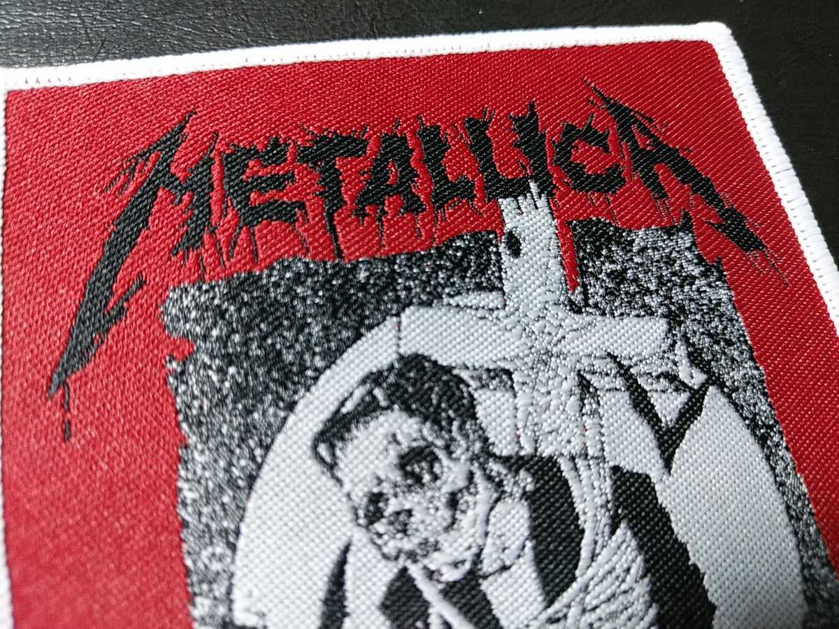 METALLICA 刺繍パッチ ワッペン pushead パスヘッド 白枠 / slayer anthrax motorhead sodom destruction kreator exodus possessed s.o.d._画像2