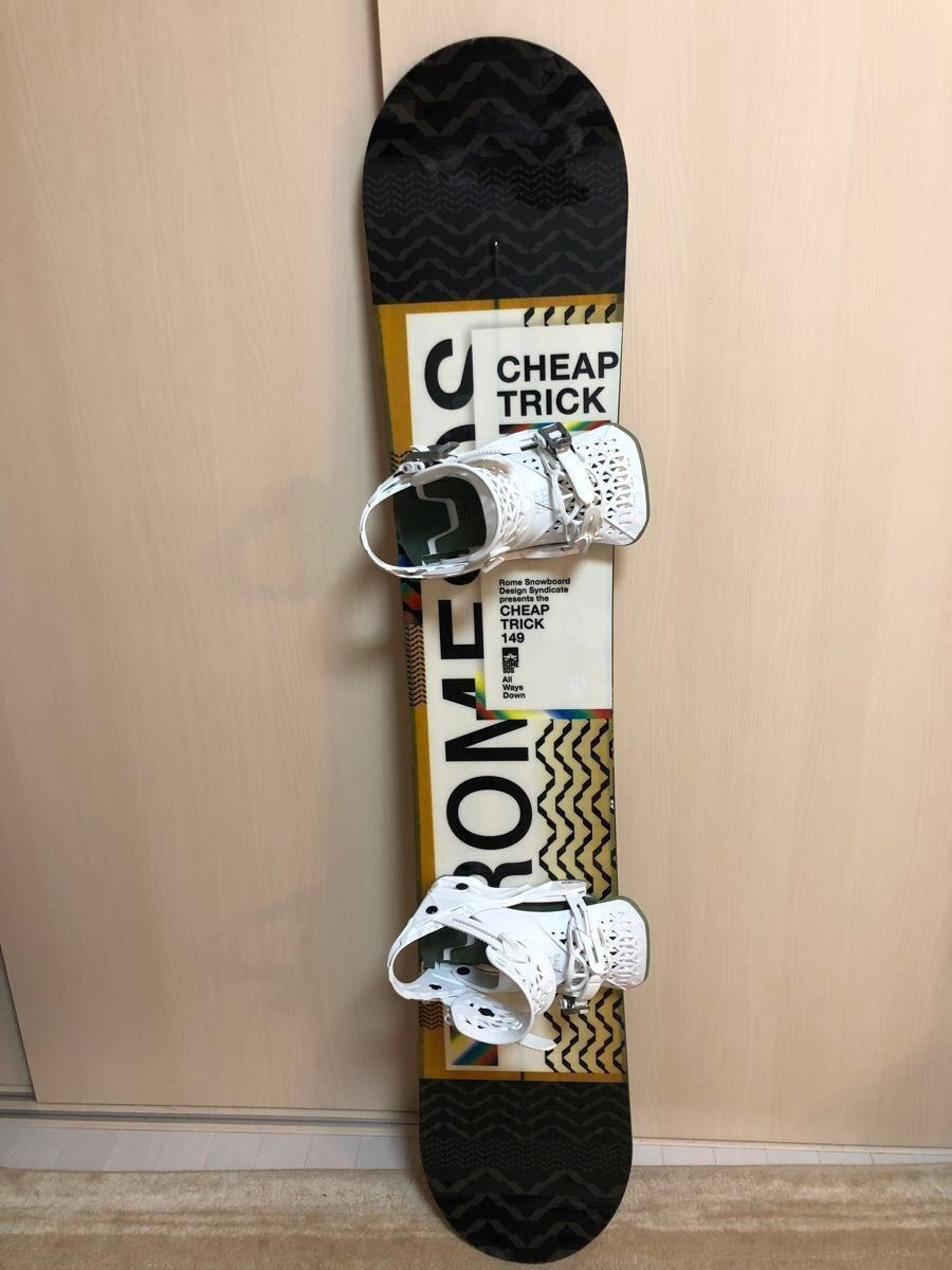 ROME SDS スノーボード オレンジ/グレー バインディング付き ROME SDS スノーボード オレンジ/グレー バインディング付き