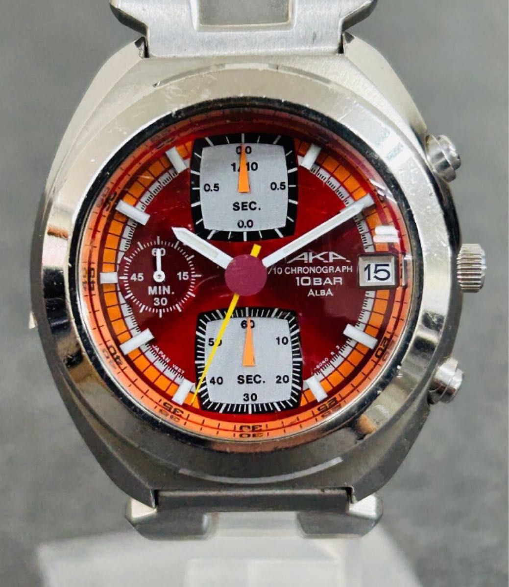 セイコーアルバAKA クロノグラフ メンズ腕時計 中古稼働品 セイコーアルバAKA クロノグラフ メンズ腕時計 中古稼働品