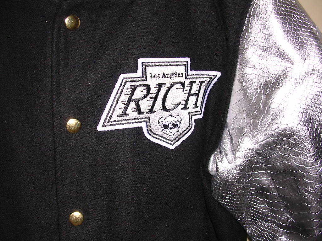  new goods Joy Ricci JOYRICH King s motif stadium jumper M black / silver jacket 