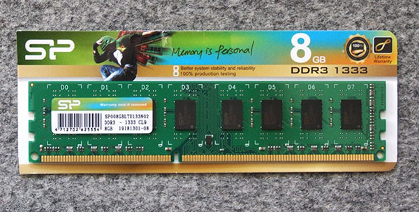 Silicon-Power デスクトップPC用メモリ 240Pin DIMM DDR3-1600 PC3-10600 8GB_画像1