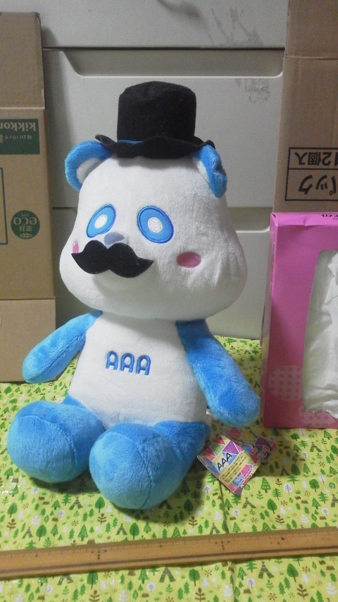 AAA.~ Panda .... ....BIG soft toy . Shinji . blue blue silk hat H35cm Triple A