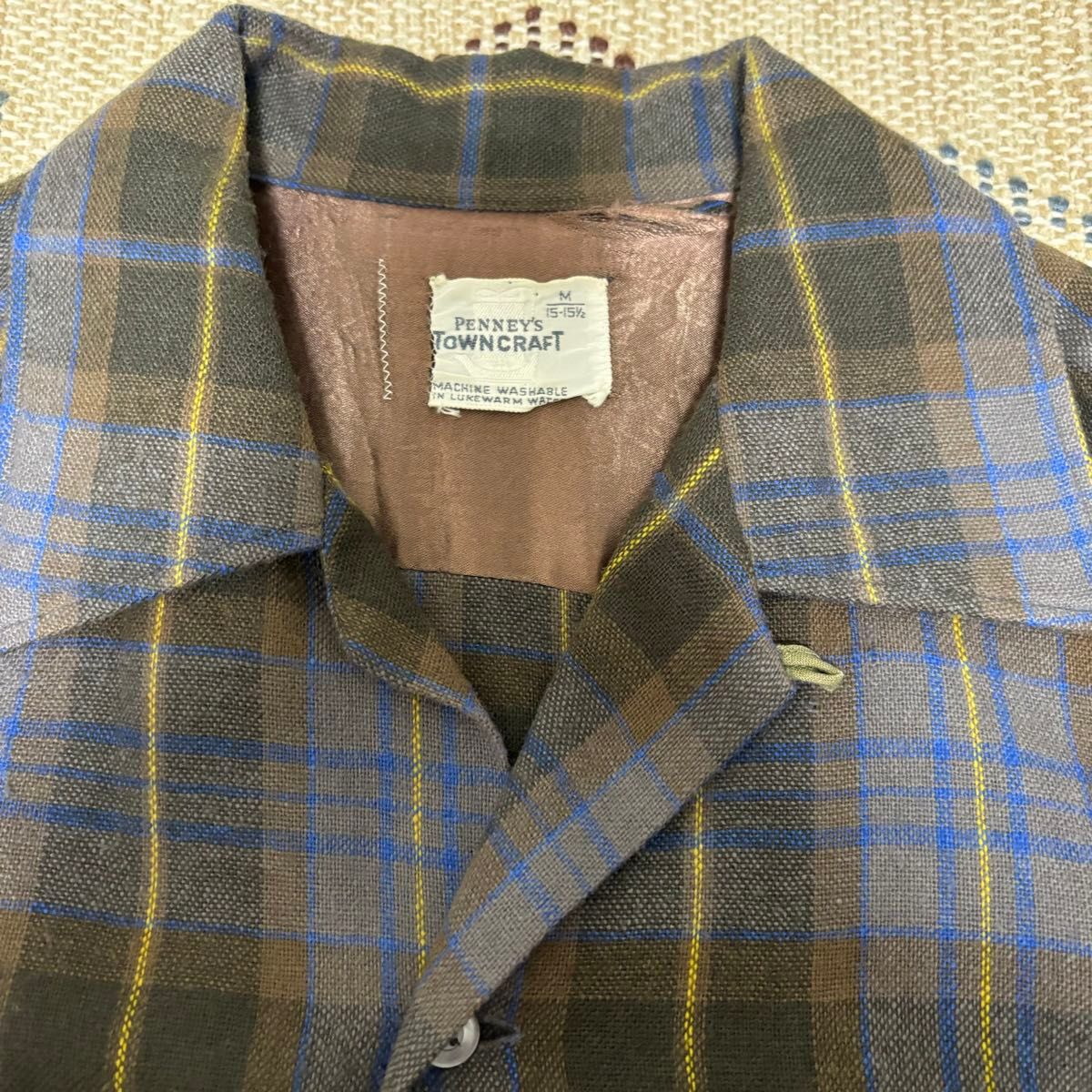 50〜60s TOWNCRAFT PENNEY'Sウールシャツ ギャバ オンブレ 50〜60s TOWNCRAFT PENNEY'Sウールシャツ ギャバ オンブレ