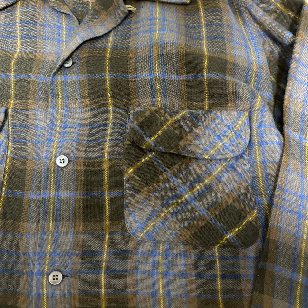 50〜60s TOWNCRAFT PENNEY'Sウールシャツ ギャバ オンブレ 50〜60s TOWNCRAFT PENNEY'Sウールシャツ ギャバ オンブレ