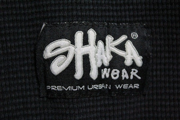 USA製 90's シャカウェアー SHAKA WEAR サーマル 長袖Tシャツ 黒 (S) ロンT アメリカ製 90年代 ヘビーウェイト_画像5