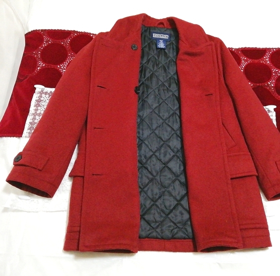 LANDS\'END DIRECT MERCHANTS VIRGIN Wool red purple wine red suit coat Red purple wine red suit coat