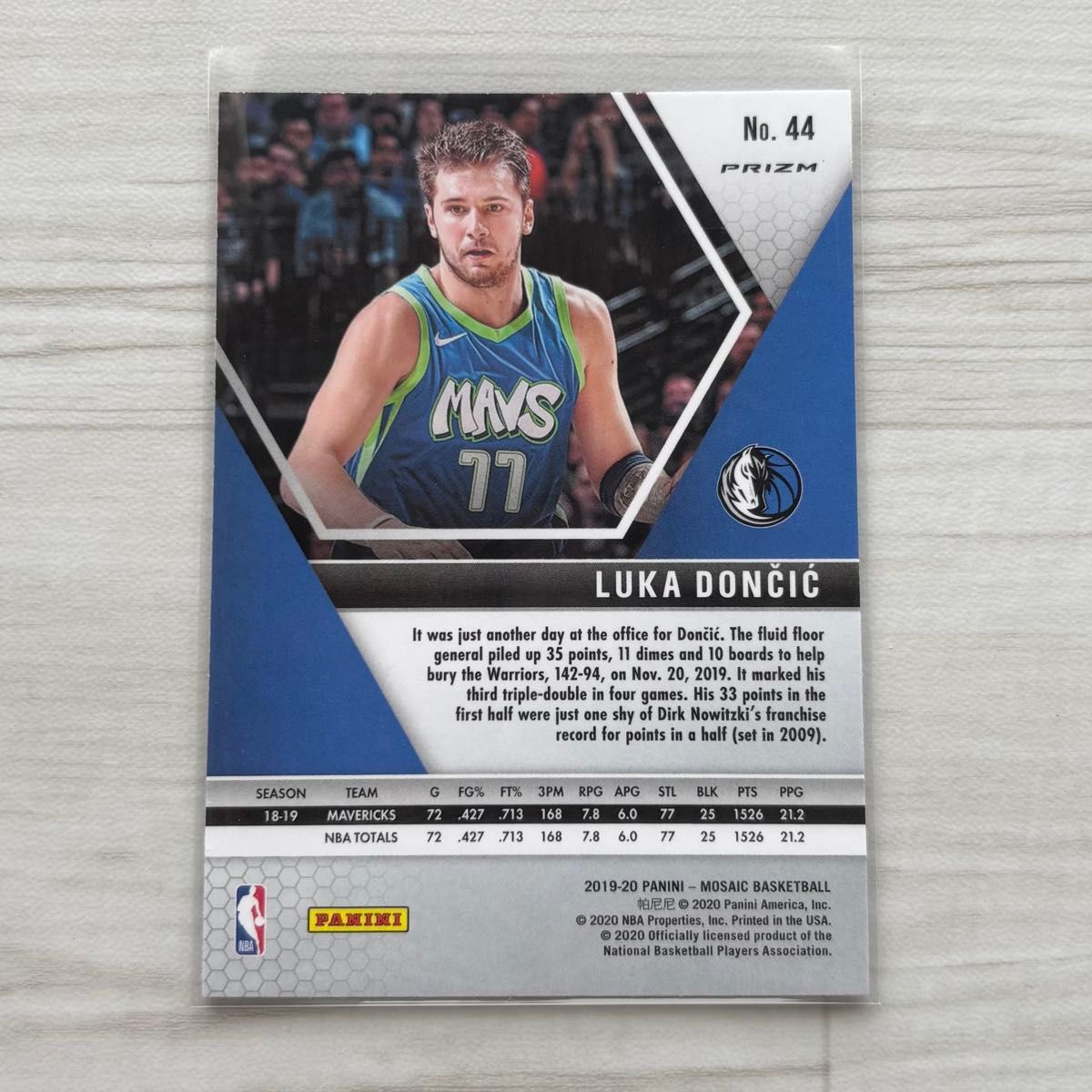PANINI MOSAIC パラレル LUKA DONCIC ルカドンチッチ NBAカード PANINI MOSAIC パラレル LUKA DONCIC ルカドンチッチ NBAカード