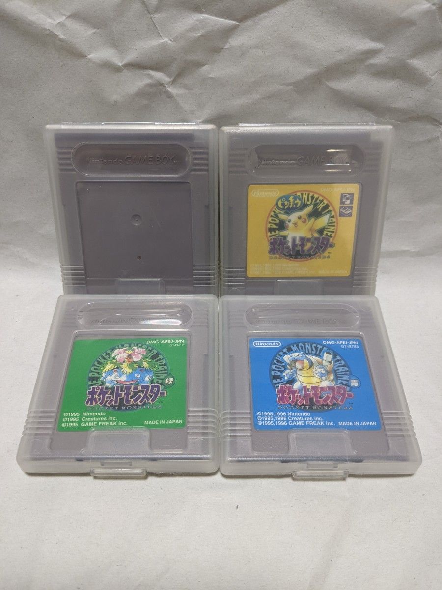 中古　ゲームボーイ用ソフト ポケットモンスター  赤 青 銀 緑 ピカチュウ ポケモン GB　ソフトのみ