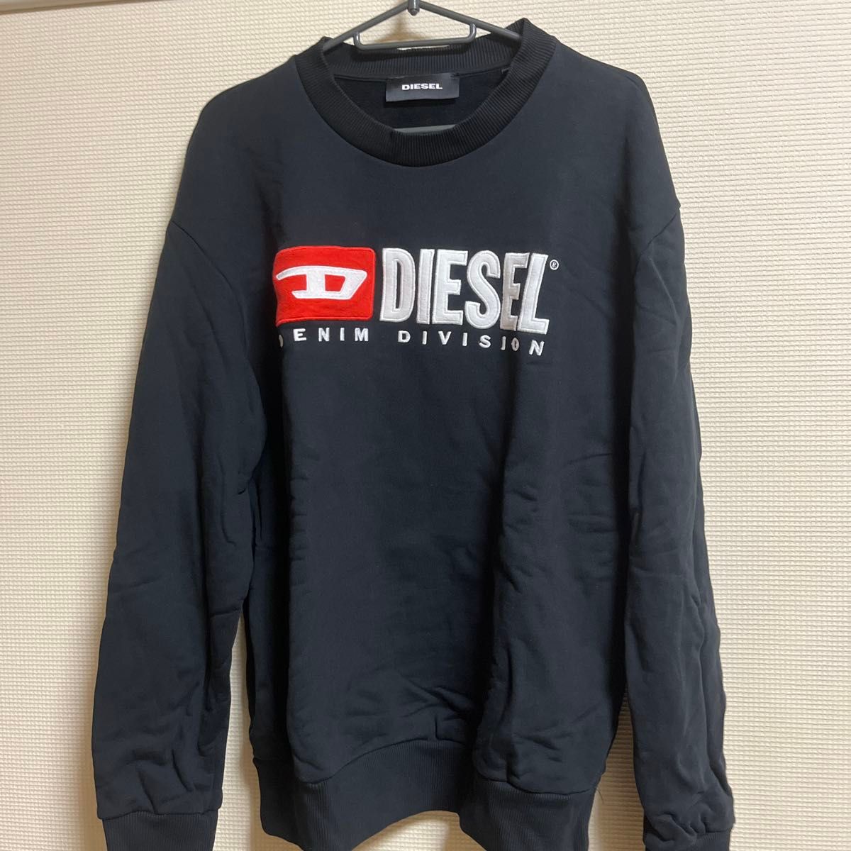 スウェット ブラック トレーナー トップス DIESEL L S スウェットシャツ ディーゼル ロゴ