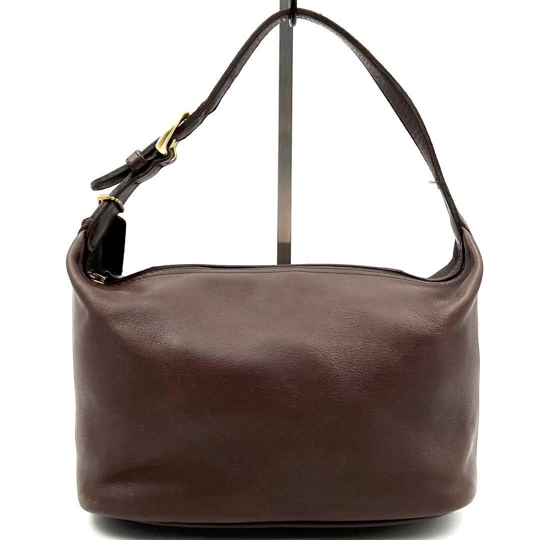 極美品》COACH オールドコーチ バニティ レザー ハンドバッグ