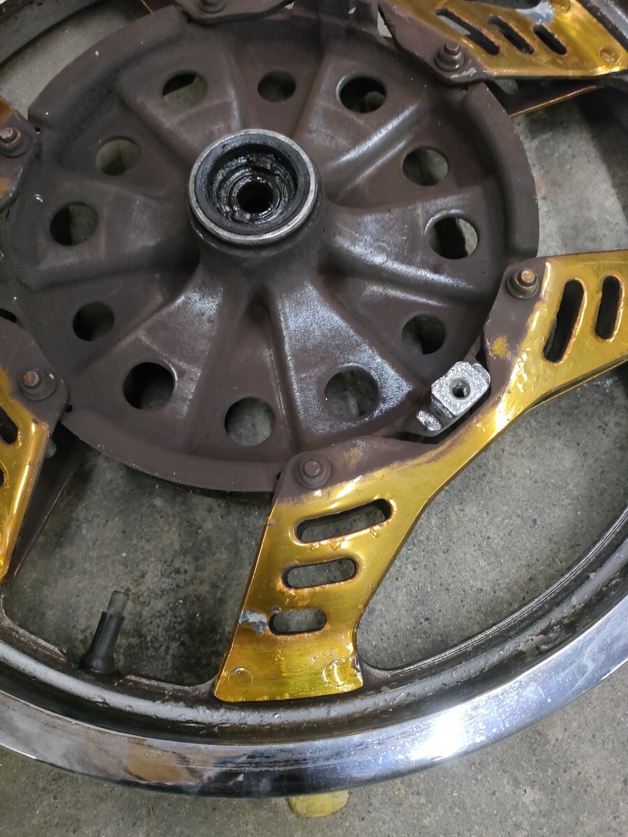CBX400F/550F 前后メッキホイール　ダブルディスク