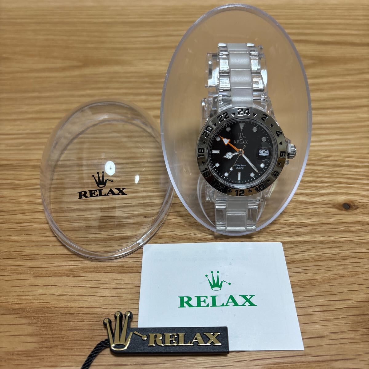 RELAX腕時計 王冠折れロゴ 世田谷ベース 希少モデル スケルトン RELAX腕時計 王冠折れロゴ 世田谷ベース 希少モデル スケルトン