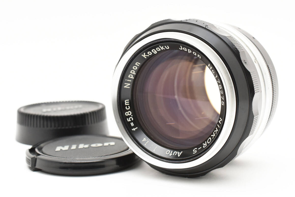 良品】ニコン NIKON Nippon Kogaku NIKKOR-S Auto 5.8cm F1.4 ＃1028