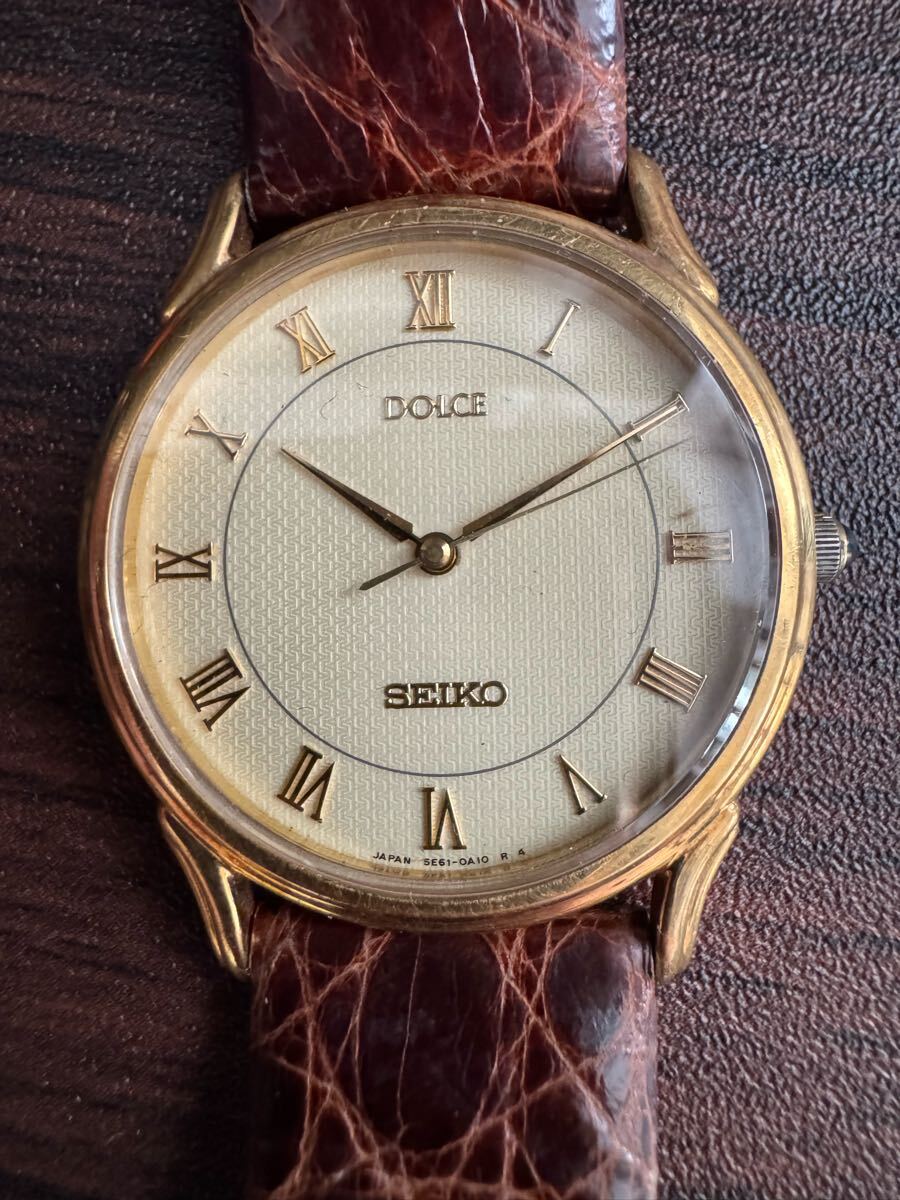 印象のデザイン SEIKO 1円~ セイコー 750 K18 18KT 5E61-0A10 ドルチェ DOLCE ドルチェ