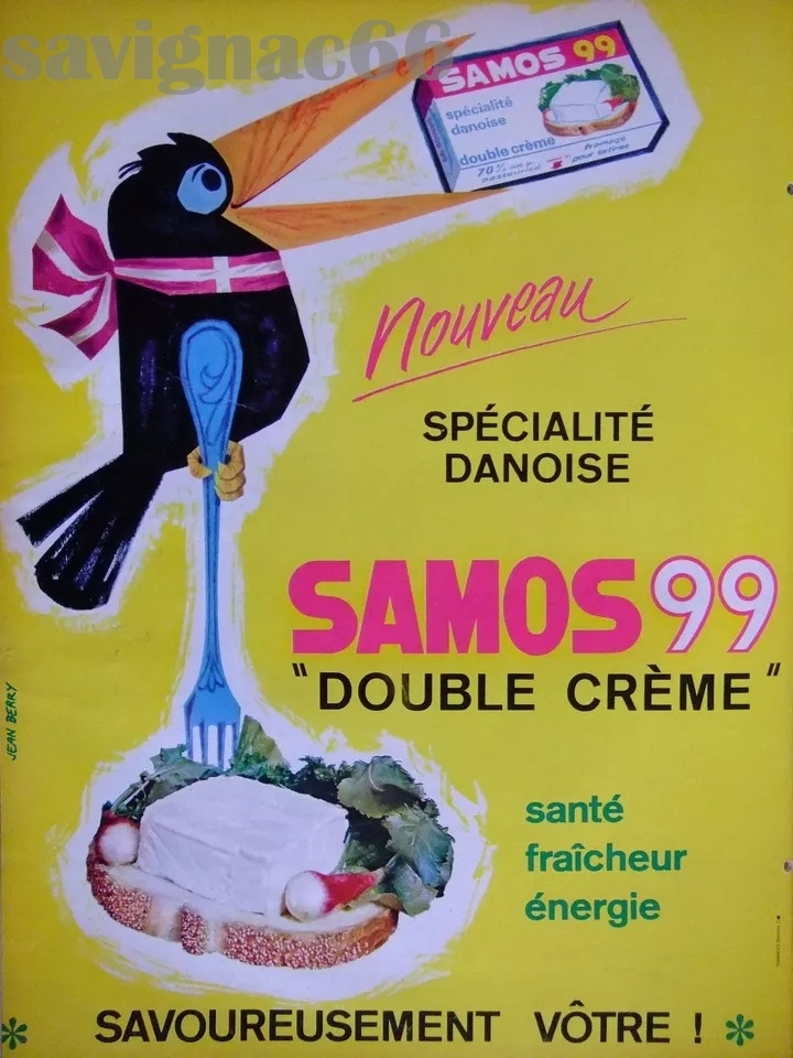 60年代 フレンチキーホルダー SAMOS99 チーズ カラス 口開き★ 60s フランス vintage 鳥 フィギュア チャーム アンティーク 昭和レトロ