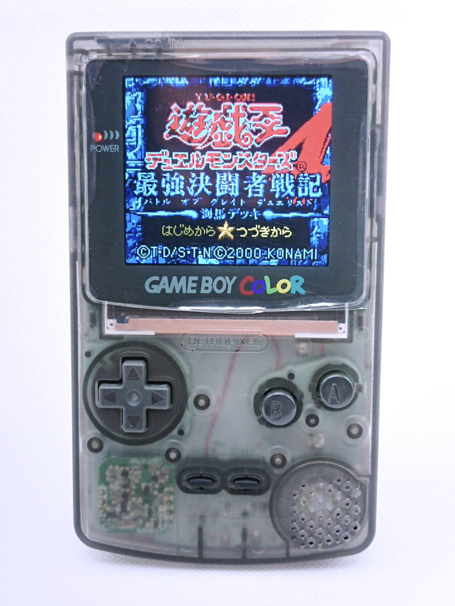  Game Boy цвет чистый чёрный IPS подсветка модифицировано завершено экстерьер новый товар заменен защитная плёнка имеется 
