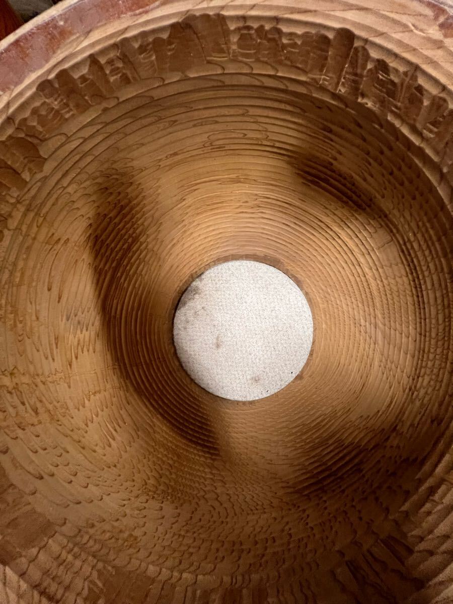 ②和太鼓　くり抜き胴　1尺6寸　欅　胴のみ　　未使用