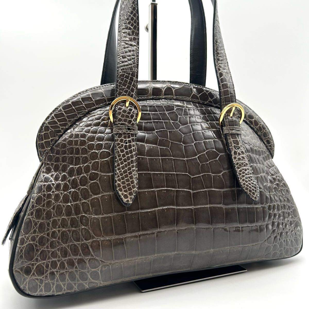 定価40万 極美品 】JRA シャイニング カーキ ハンド バッグ 定価40万 極美品 】JRA シャイニング カーキ ハンド バッグ