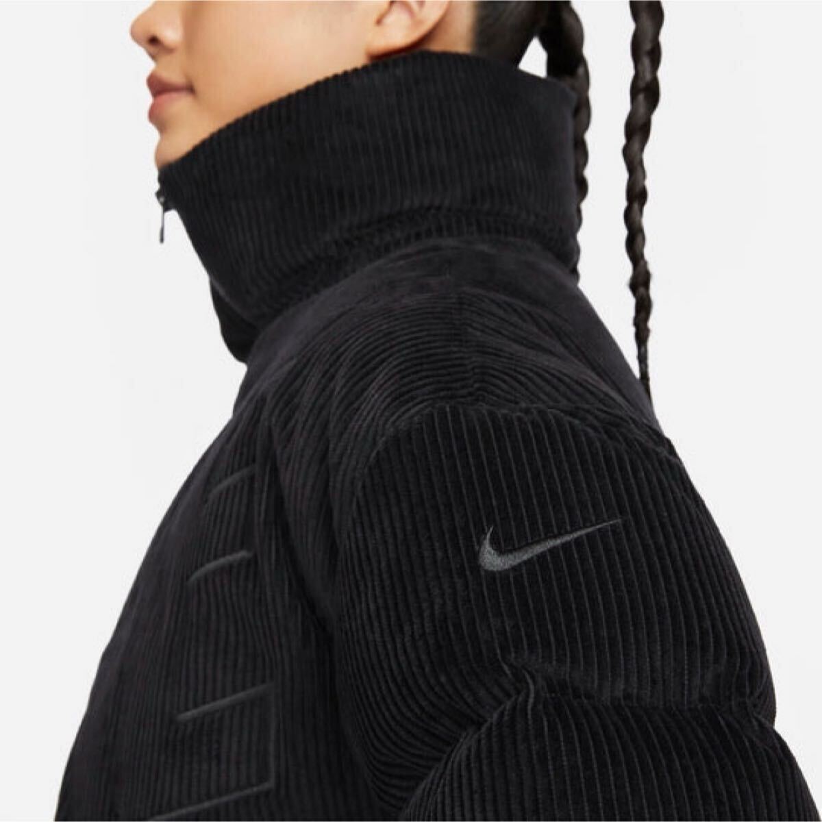 新品 Sサイズ　ナイキ　NIKE ウィメンズ Therma-FIT オーバーサイズド コーデュロイ ダウン　パファージャケット　ブラック　黒