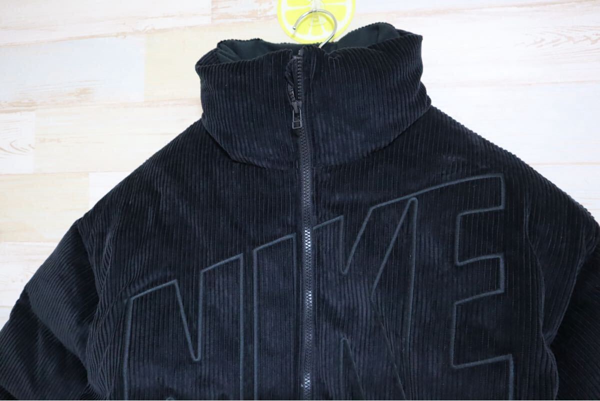 新品 Sサイズ　ナイキ　NIKE ウィメンズ Therma-FIT オーバーサイズド コーデュロイ ダウン　パファージャケット　ブラック　黒