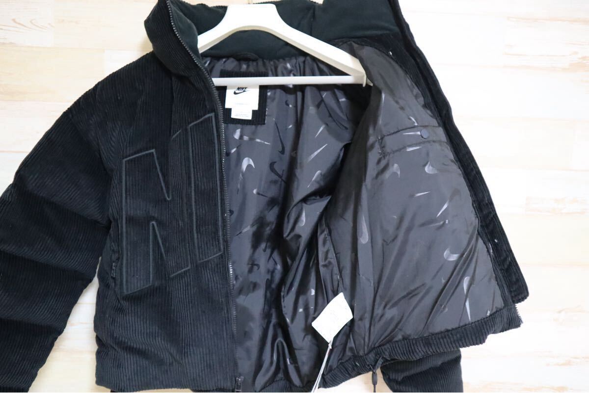 新品 Sサイズ　ナイキ　NIKE ウィメンズ Therma-FIT オーバーサイズド コーデュロイ ダウン　パファージャケット　ブラック　黒