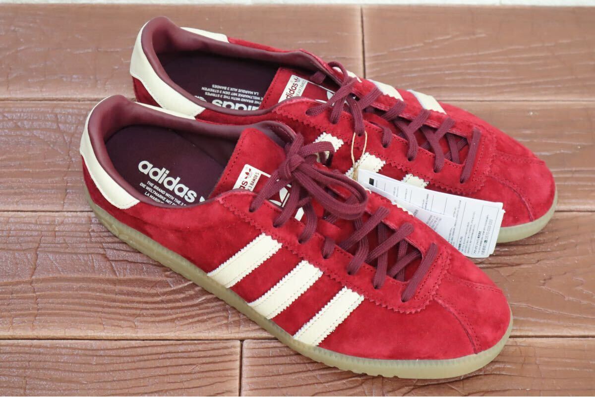 新品 30㎝ adidas originals アディダス オリジナルス　BERMUDA バミューダ　メンズ カレッジバーガンディ　クリーム　IE7426